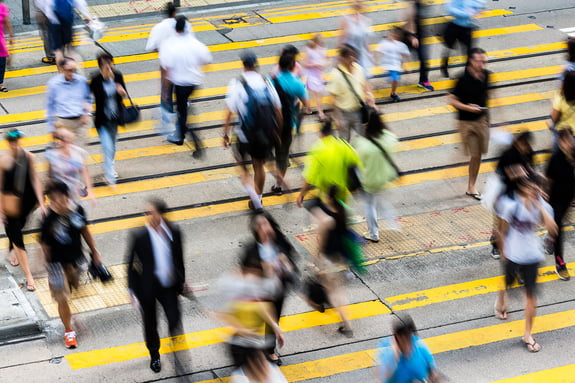 image of people on crosswalks