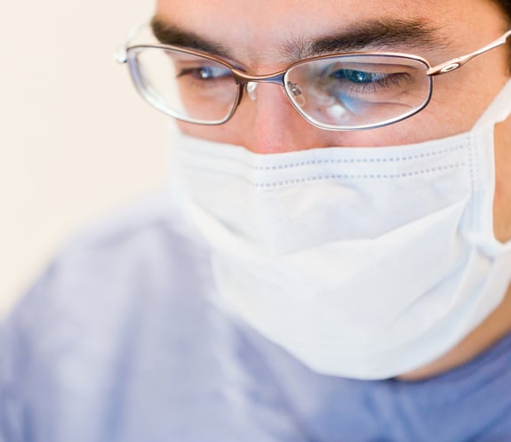 image of man wearing protective face mask